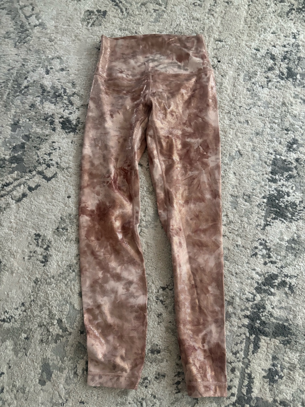 Lululemon-Rose Gold Velvet Leggings